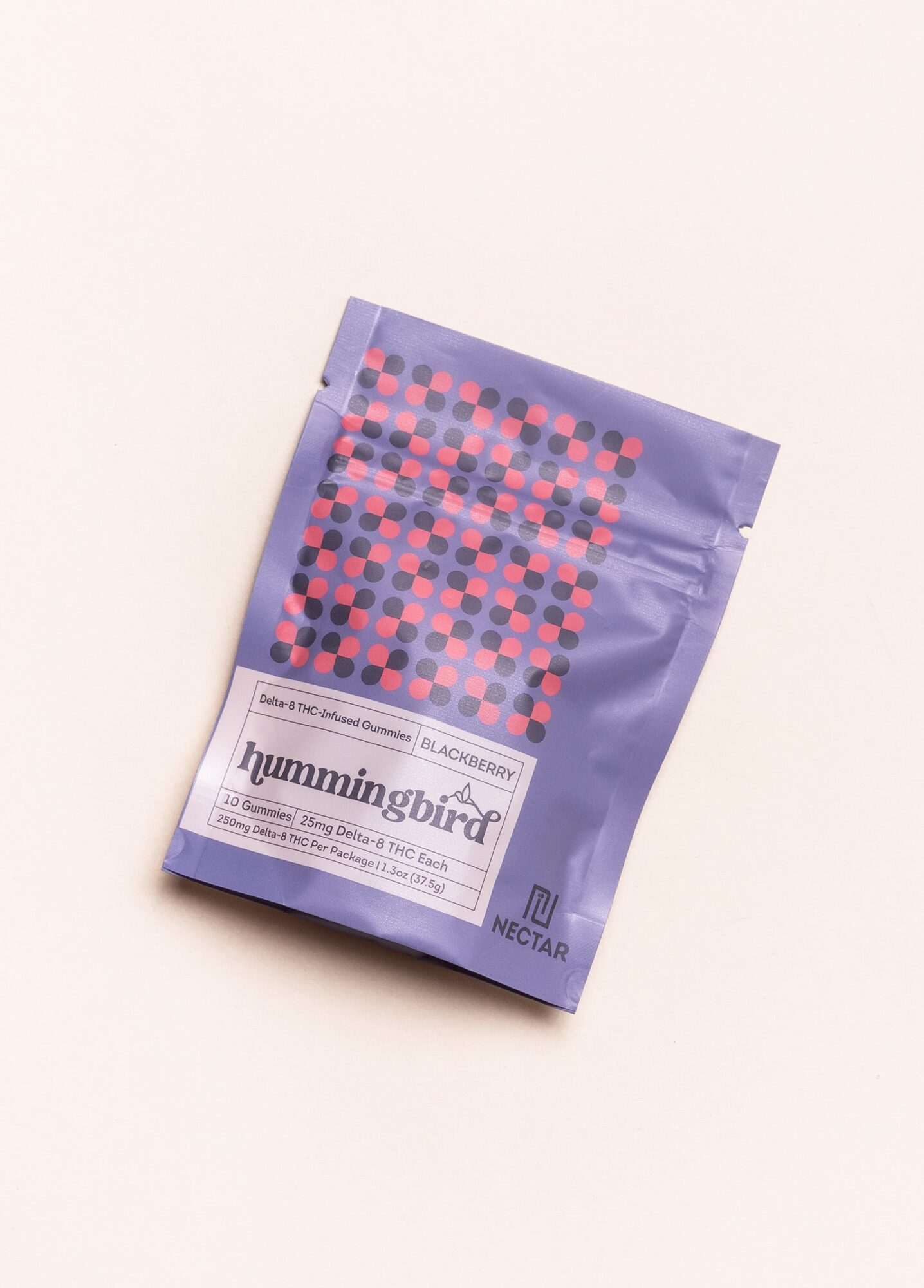 Hummingbird Blackberry Delta-8 gummy package